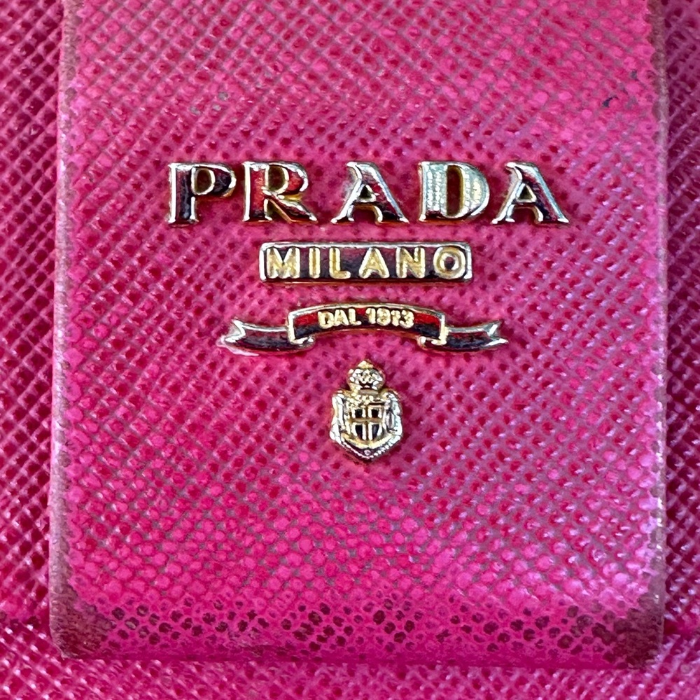 Prada Saffiano Bow Zip Around Wallet this is used please see all pictures - Picture 4 of 11